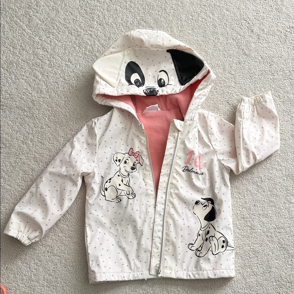 Disney Baby Dalmatian Print Hooded Jacket, Size 18-24 months